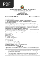 Physics XII Practice Paper