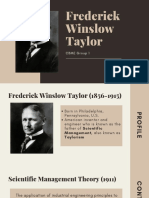 Frederick Winslow Taylor's Scientific Management Theory