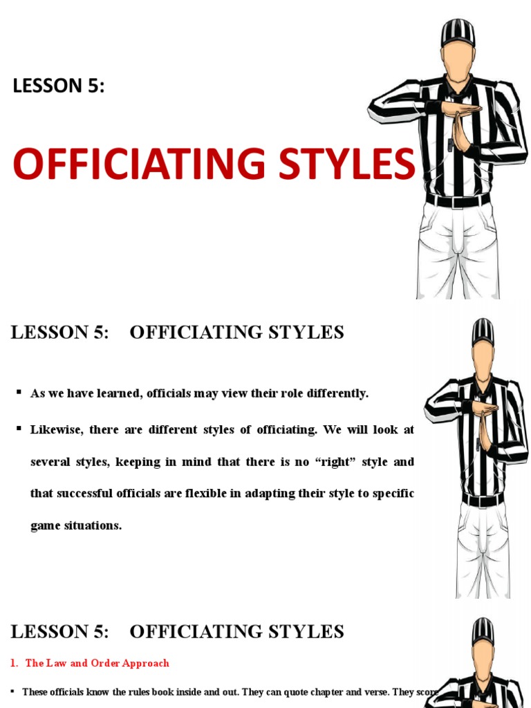 Officiating Styles and Best Practices | PDF | Communication | Body Language