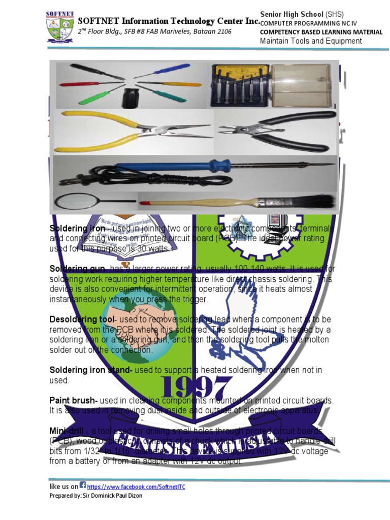 SOFTNET Information Technology Center Inc.: Maintain Tools and ...