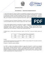 Gabarito Físico-Química I Exercícios Complementares 6