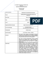 Activity-Plan-Communication Skills For Teachers