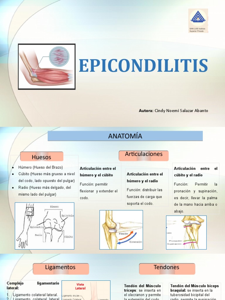 EPICONDILITIS | PDF | Codo | Sistema musculoesquelético