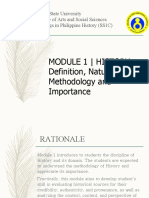 Module 1 - History: Definition, Nature, Methodology and Importance
