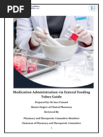 Medication Administration Via Enteral Tube Feeding Guide