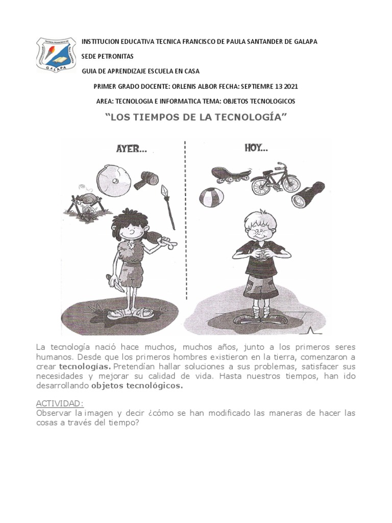 Guia Tecnologia Sept 13 Primer Grado | PDF