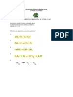 Actividad Química 8° Reacciones Químicas