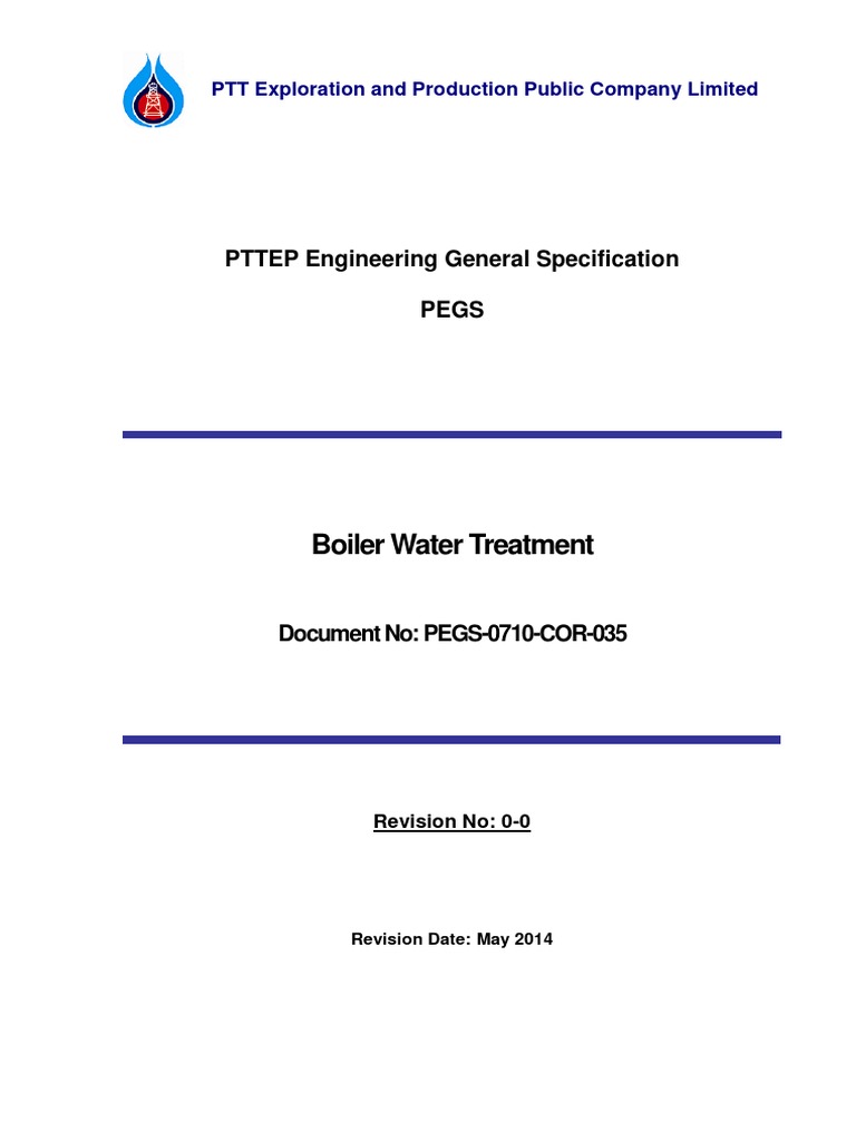 Boiler Water Treatment Specification Guide | PDF | Boiler | Water Treatment