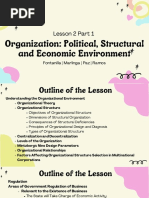  Lesson 2 Part 1 Organization: Political, Structural and Economic Environment