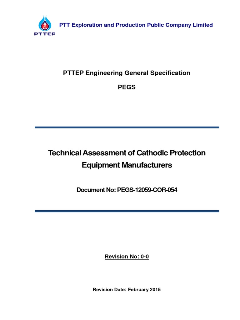 Cathodic Protection Equipment Assessment | PDF | Specification (Technical  Standard)