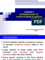 Introduction To Food Hygiene & Safety: Lesson 1