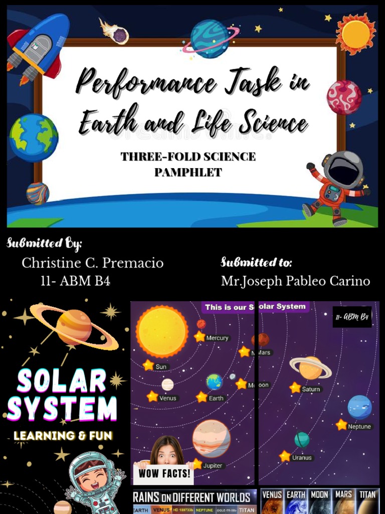 Earth and Life Science Performance Task | PDF | Earth | Planets