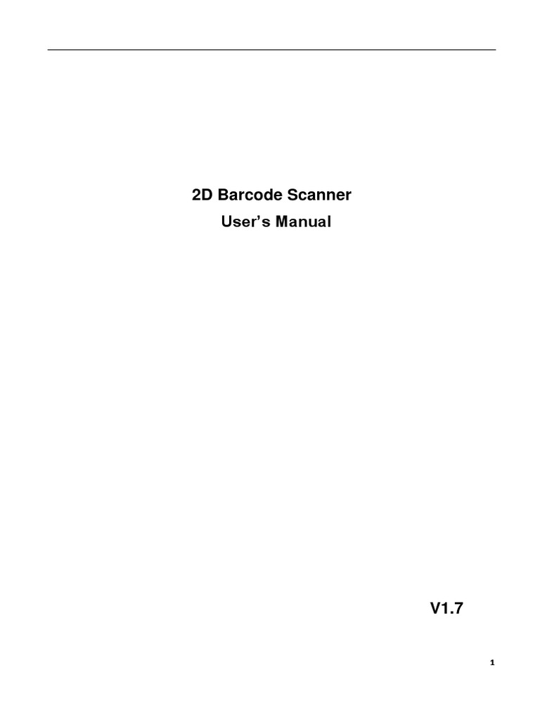 2D Barcode Scanner User's Manual | PDF | Barcode | Computing