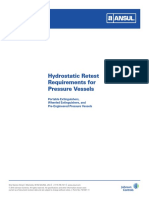Hydrostatic Retest Requirements For Pressure Vessels: Technical Bulletin