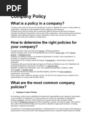 Company Policy