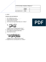 SOAL PTS PAI Kelas 1 Semester 2 Pelajaran 7