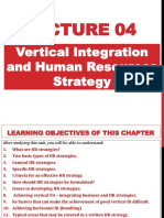 Lecture 4, Vertical Integration and Human Resources Strategy