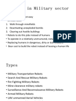 Robotics in Military Sectors