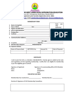 Indian Society For Very Large Scale Integration Education - Membership Form - Final