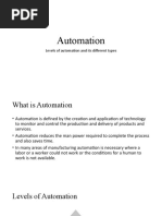 Automation: Levels of Automation and Its Different Types