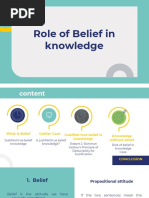 Role of Belef in Knowledge