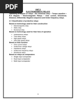 Electromagnetic Relay Static Relay Numerical Relay: Single Input Comparator Dual Input Comparator Multi Input Comparator