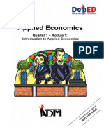 Applied Economics11 - q1 - m1 - Introduction To Applied Economics