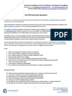 125 CEO Interview Questions: Executive Coaching, Career Coaching, Training & Consulting