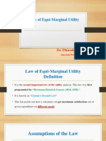 Law of Equi-Marginal Utility: Dr. Dhiresh Kulshrestha