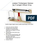 Cara Menggunakan Timbangan Analitik Analog Ohous 4 Lengan