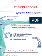 Term Ending Report: English For Mechanical Engineering