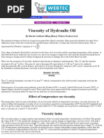 Viscosity of Hydraulic Oil