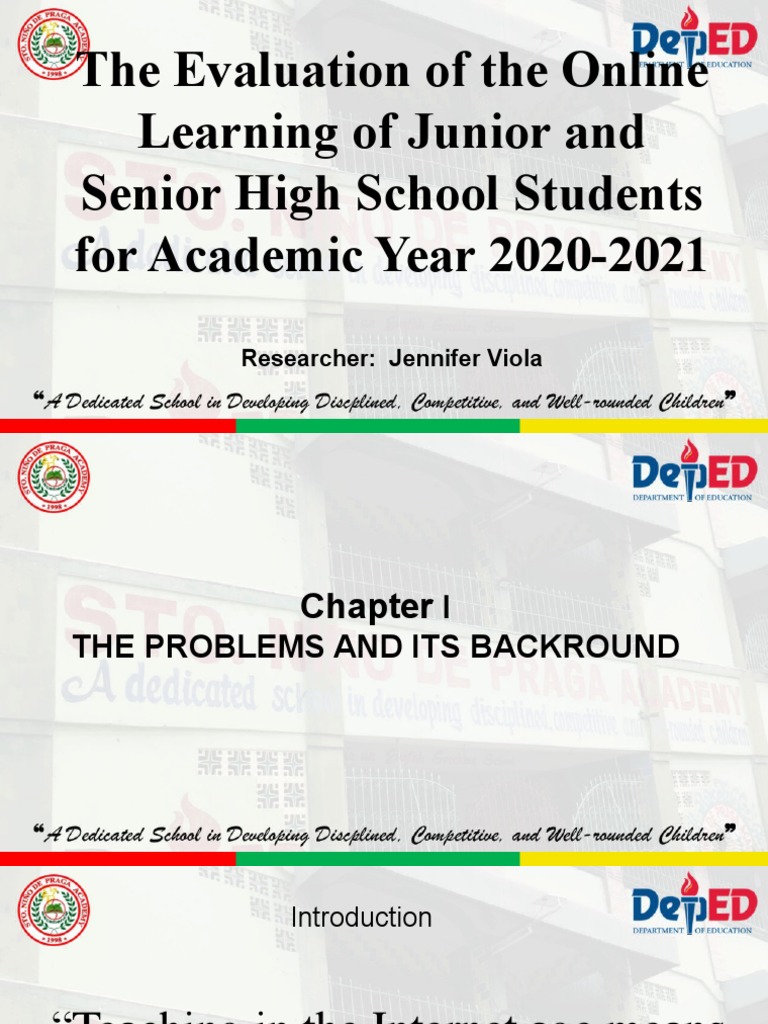 Evaluation of Online Learning for High School | PDF | Educational ...