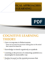 Psychology - Cognitive Learning Theory Notes