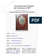 Constitución Federal de los Estados Unidos Mexicanos de 1857