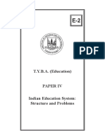 T.Y.B.A. (Education) Paper Iv Indian Education System: Structure and Problems