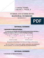 Learning Module Quarter 1 - Week 4: Number and Number Sense