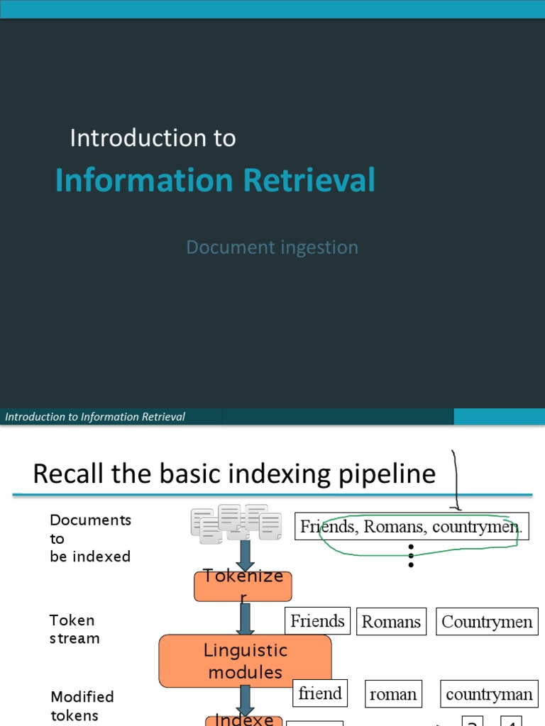 Tokenization in Information Retrieval | PDF | Search Engine Indexing ...