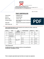 Fosroc Chemicals test certificate batch details