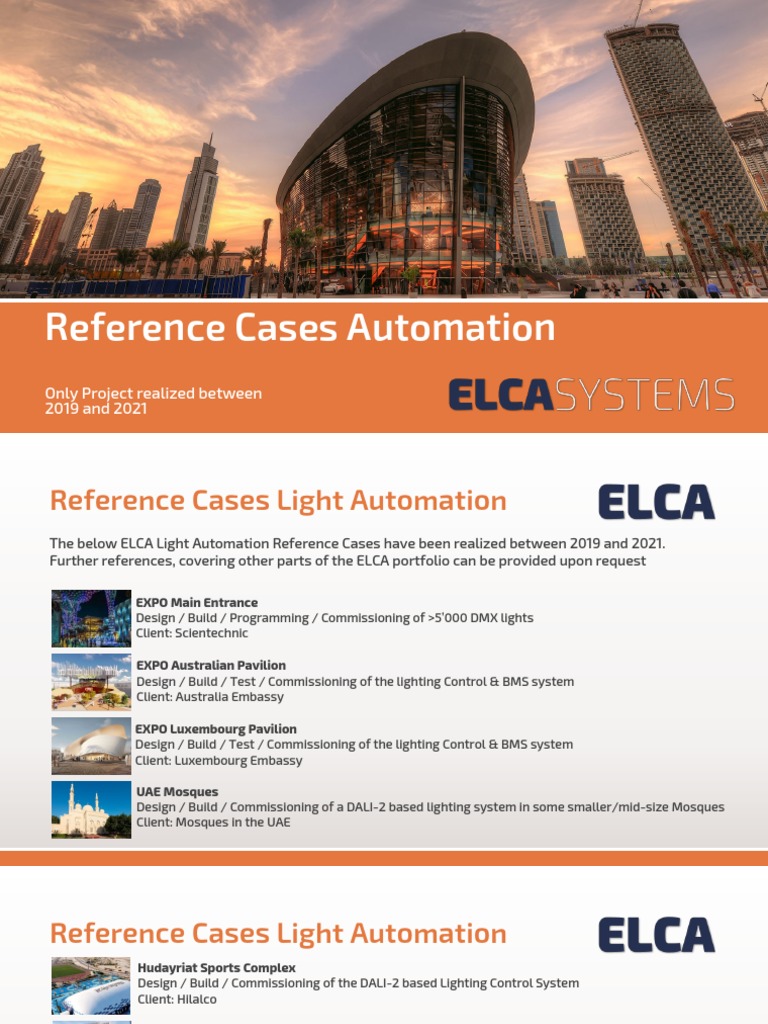 ELCA Light Automation Reference Cases | PDF | Iso 9000 | Sustainability