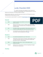 Webrtc Security Checklist 2020: General
