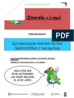 Actividades de 3° Grado - El Texto Instructivo y Los Verbos