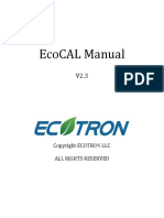 Ecocal Manual: All Rights Reserved