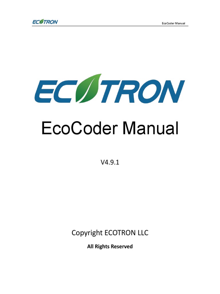 EcoCoder Manual - 4.9.1 | PDF | Transmission Control Protocol | Analog ...