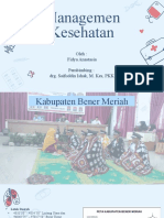 Managemen Kesehatan - Fidya Anastasia (Kabupaten Bener Meriah)