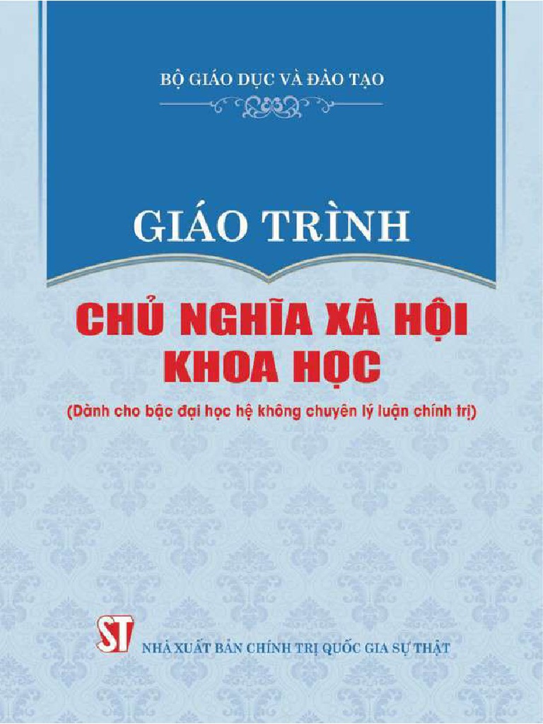 GIÁO TRÌNH CHỦ NGHĨA XÃ HỘI KHOA HỌC (K-2021) | PDF