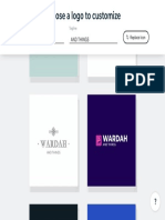 Choose A Logo To Customize: Wardah and Things