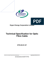 Technical Specification for Optic Fibre Cable