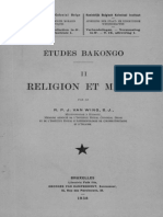 Hum - Sc. (IRCB) - T.ix, 1 - VAN WING R. P. J. - Etudes Bakongo-Religion Et Magie - 1938