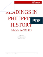 GEd 105 Readings in Philippine History Lesson I
